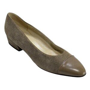 BRUNO MAGLI Women’s Leather Taupe Low Heel Shoes Size 9 AA